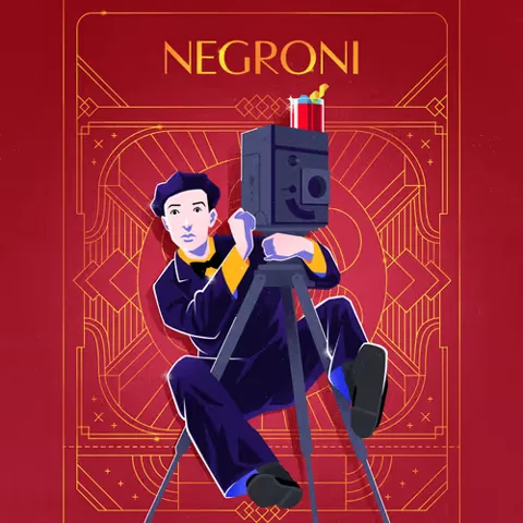 "Man with a Movie Camera" + Negroni