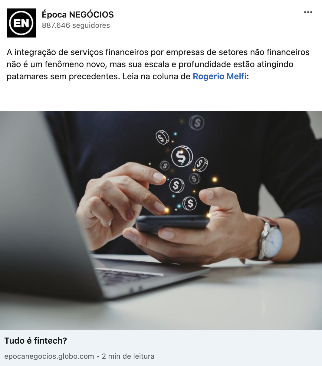 Tudo é fintech?
